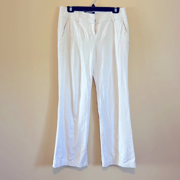 Size US2 Attitude by Jay Manual Women's Linen White Pants with Pockets - Picture 16 of 16